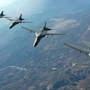 Four Royal Australian Air Force F-111 aircraft