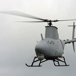 A RQ-8A Fire Scout unmanned aerial vehicle in flight
