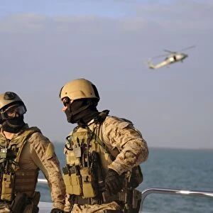 SEALS aboard a rigid-hull inflatable boat