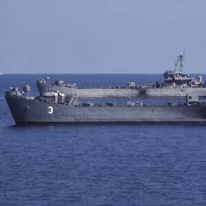 South Korean amphibious assault ships off the coast of Tok Sok Ri