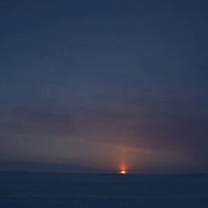 Sunset from Dettah Ice Road, Yellowknife, Northwest Territories, Canada