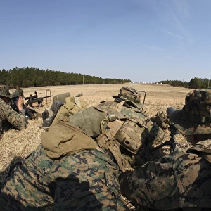 U. S. Marines participate in a known distance sniper training course