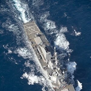 USS Stout transits the Mediterranean Sea