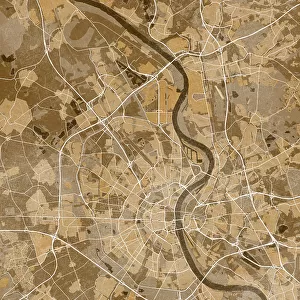 Sepia vintage map of Köln Germany