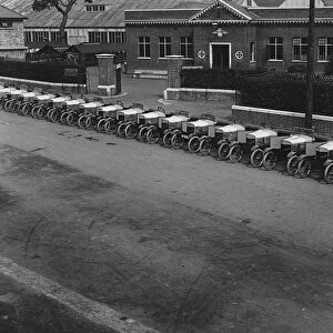 1920 Grahame - White cyclecars outside factory in Hendon. Creator: Unknown