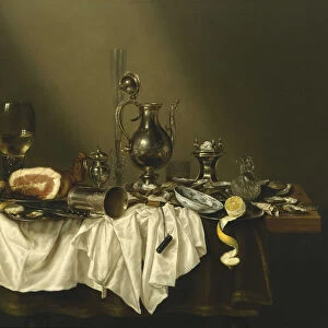 Banquet Piece with Ham, 1656. Artist: Heda, Willem Claesz (1594-1680)