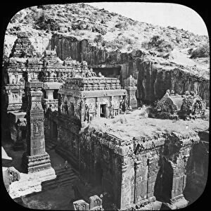 Caves of Ellora, Maharashtra, India, late 19th or early 20th century