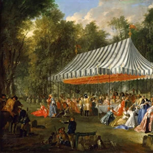 Celebration give by le Prince Louis Francois de Conti in honour of Charles William Ferdinand, Heredi Artist: Ollivier, Michel Barthelemy (1712-1784)