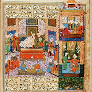 The Consummation of the Marriage Between Khusraw and Shirin (Miniature From the Cycle of Eight Poeti Artist: Iranian master