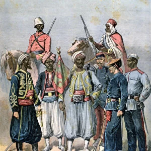 The French colonial forces, 1891. Artist: Henri Meyer