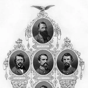Generals of the Confederate Army, 1862-1867. Artist: J Rogers
