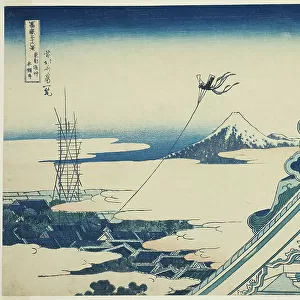 Honganji Temple at Asakusa in Edo (Toto Asakusa Honganji), from the series "Thirty... c. 1830/33. Creator: Hokusai. Honganji Temple at Asakusa in Edo (Toto Asakusa Honganji), from the series "Thirty... c. 1830/33. Creator: Hokusai