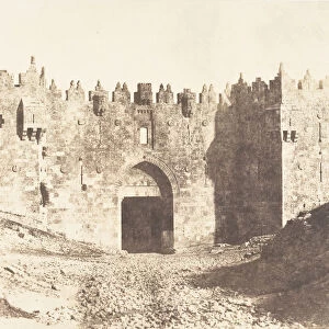 Jerusalem, Porte de Damas, Vue exterieure, 1854. Creator: Auguste Salzmann