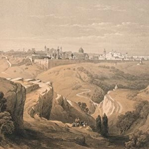 Jerusalem from the Road Leading to Bethany, 1855. Creator: Unknown