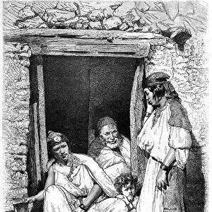 Kabyle family group, Algeria, c1890