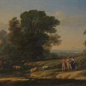 Landscape with Cephalus and Procris reunited by Diana, 1645. Artist: Lorrain, Claude (1600-1682)