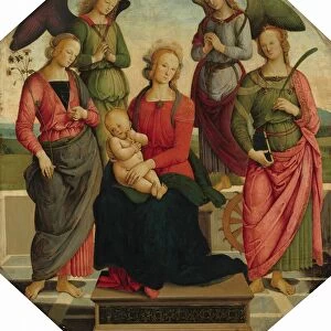 Madonna and Child with Two Angels, Saint Rose, and Saint Catherine of Alexandria