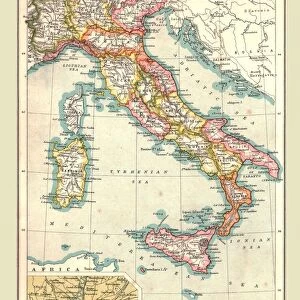 Map of Italy, 1902. Creator: Unknown