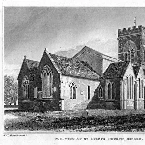 North-east view of St Giless Church, Oxford, 1820. Artist: J Barnett