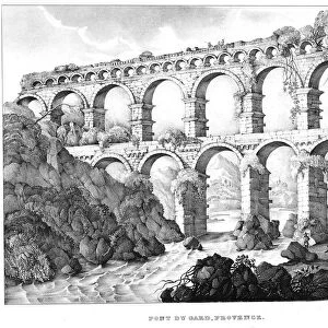 Pont du Gard, Nimes, southern France, 19th century