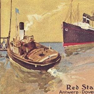 Red Star Line passenger ship and tender, c1900. Creator: Unknown