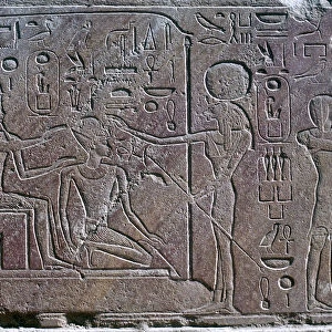 Relief showing Queen Hatshepsut receiving benediction, Temple of Amun, Karnak, Egypt, c1500 BC