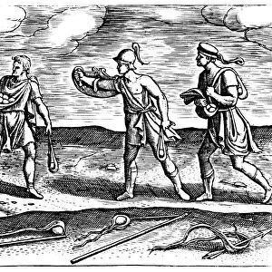Roman soldiers: stone slingers and their equipment, 1605