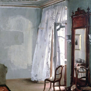 Room with Balcony, 1845. Artist: Adolph Menzel