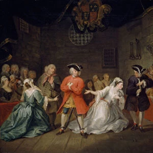 Scene from John Gays The Beggars Opera, 1728. Creator: William Hogarth