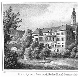 The Weimar City Castle. From: Thuringen und der Harz by Friedrich von Sydow, 1839
