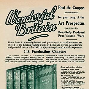 Wonderful Britain book advertisement, 1935