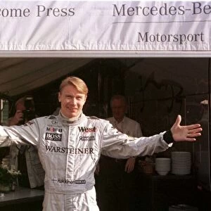 1998 SAN MARINO GP. A happy Mika Hakkinen, McLaren Mercedes