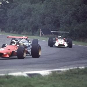 Chris Amon leads Jackie Stewart and John Surtees British Grand Prix, Brands Hatch, 20th July 1968, Rd 7 World LAT Photographic Tel: +44 (0) 181 251 3000 Fax: +44 (0) 181 251 3001 Ref: 68 GB 46