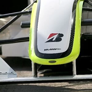 Formula One Testing: Nose detail of the Brawn Grand Prix BGP 001