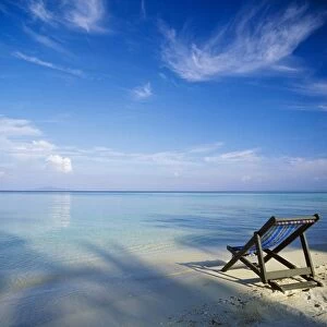 Chair On Tropical Beach In Ko Phi Phi Don Island, Thailand