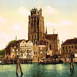 Dordrecht, Holland. Circa 1900. Photomechanical coloured print