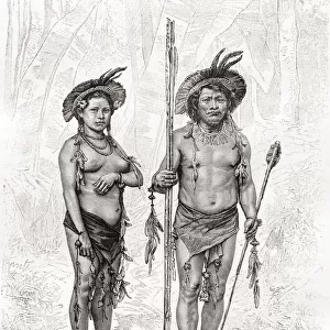 Native Indians From Rio Branco, South America In The 19th Century. From Am