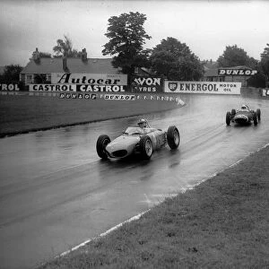 1961 British Grand Prix at Aintree. Eventual winner Wolfgang von Trips in his Ferrari