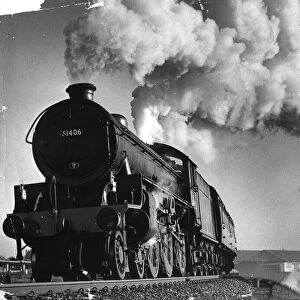 April 1966 Steam Train. A B I class locomotive bites into the incline over Dairycoates