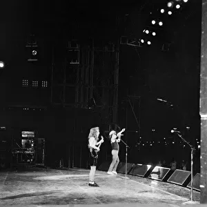 Australian rock group AC / DC performing in concert at the Rockedome in Rio De Janeiro