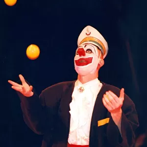 A clown performing at the Moscow State Circus