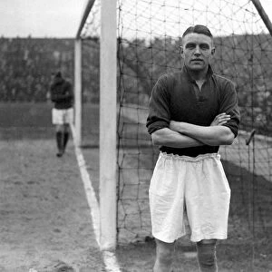 Eddie Hapgood standing beside the goal Arsenal footballer 1930