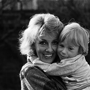 Esther Rantzen at home in Kew with her son Joshua. 18th March 1985
