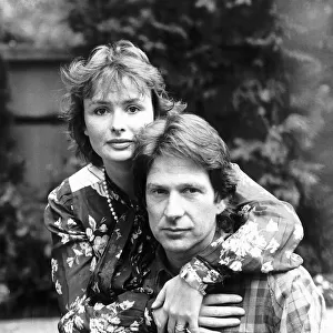 Michael Brandon actor poses with screen wife actress Lucy Gutteridge in Tales of