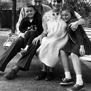 Roald Dahl Author with Actress Wife Patricia Neal and their Kids 20th May 1965