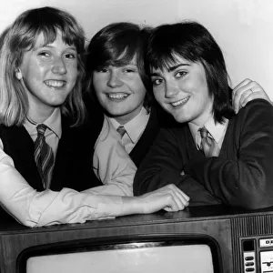 Schoolgirls from Holyrood Secondary School in Glasgow Scotland 2nd May 1982