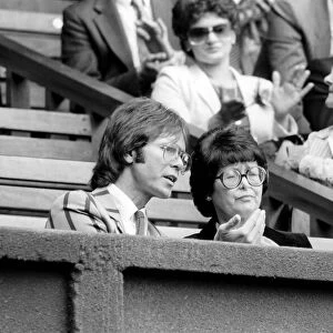 Sir Cliff Richard at Wimbledon 1982. July 1982 82-3495-002