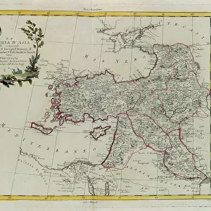 Asian Turkey, including Antolia, Georgia, Armenia, Kurdestan, Diarbec, Irak-Arabi, Syria, engraving by G. Zuliani taken from Tome IV of the "Newest Atlas" published in Venice in 1784 by Antonio Zatta, Private Collection