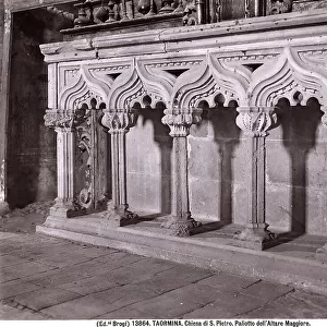 High altar, in the Church of San Pietro, in Taormina
