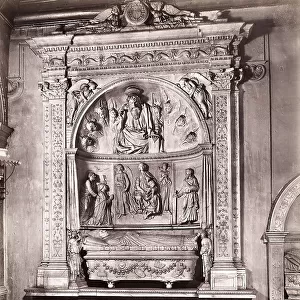 Monument to Cardinal Bartolomeo Reverella, work by Giovanni Dalmata and his assistants, inside the basilica of S.Clemente, Rome